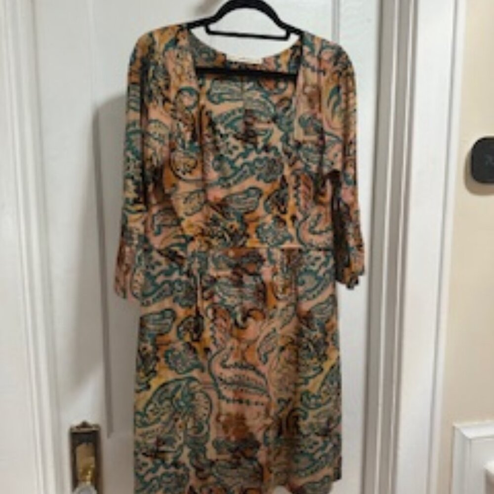 golden yellow and turquoise comfy fun dress